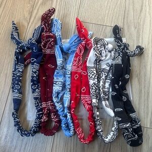 Paisley Print Headbands Set (6)